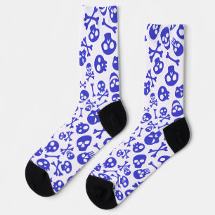 Schädel und Kreuzknochen Halloween Nahtloses Muste Socken