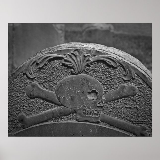 Schädel und Kreuzknochen Poster (Vorne)