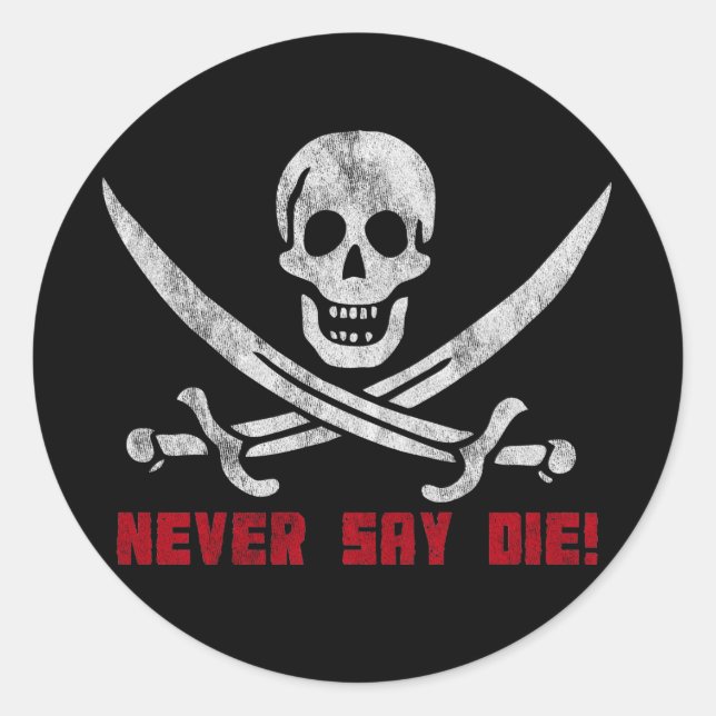 Schädel und Kreuzknochen Runder Aufkleber (Vorderseite)