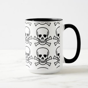 Schädel und Kreuzknochen Tasse