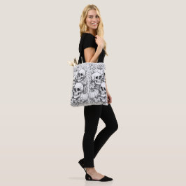 Schädel und Kürbis Tasche