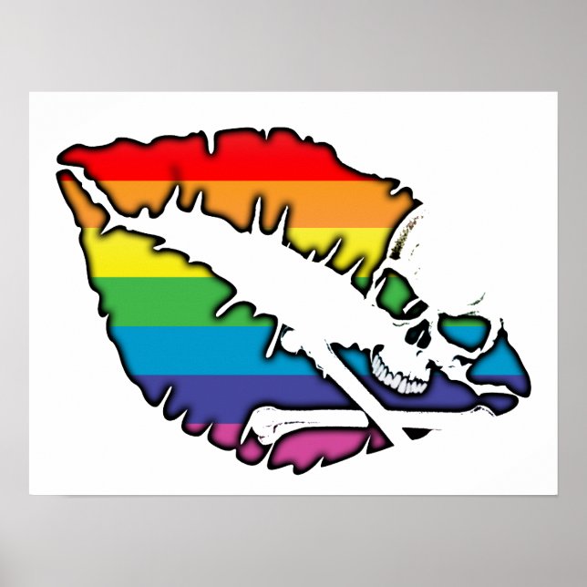 Schädel und Lippen. Poster (Vorne)