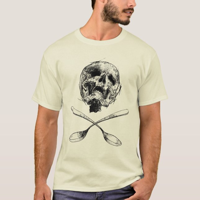 Schädel und Löffel T-Shirt (Vorderseite)