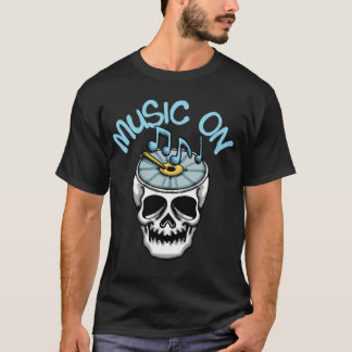 Schädel- und Musik Streetwear T-Shirt