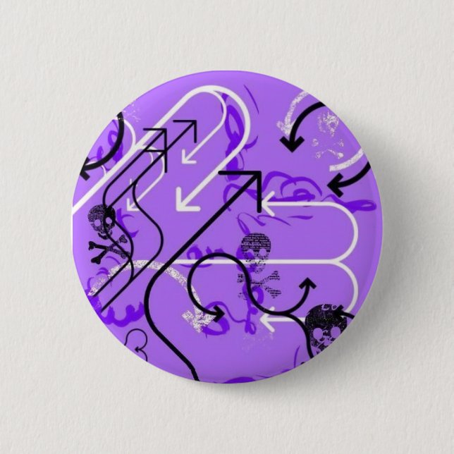 Schädel und Pfeile Button (Vorderseite)