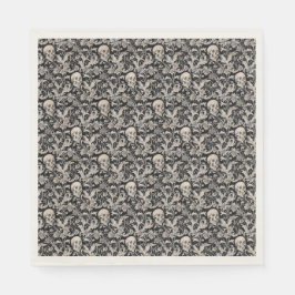 Schädel und Reben Serviette