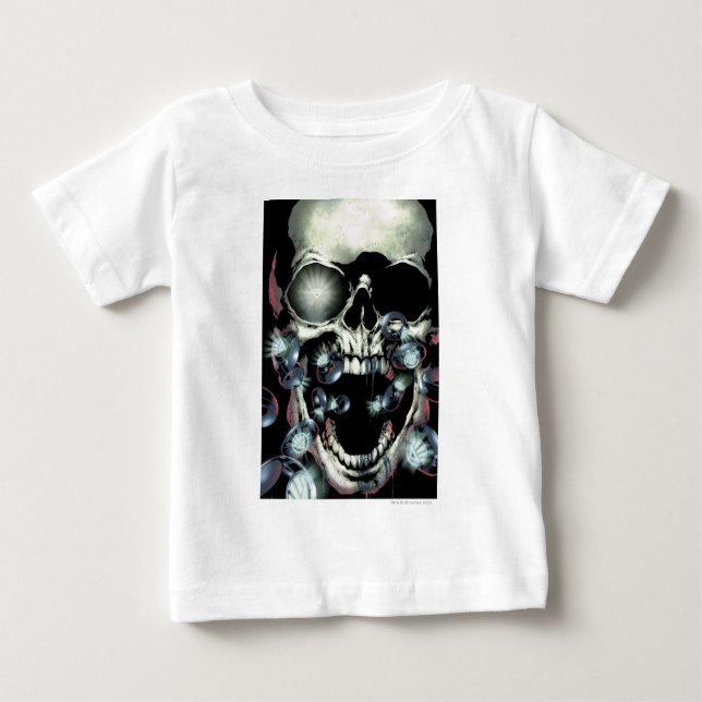 Schädel und Ringe - Farbe Baby T-shirt (Vorderseite)