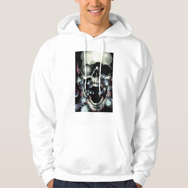 Schädel und Ringe - Farbe Hoodie (Vorderseite)