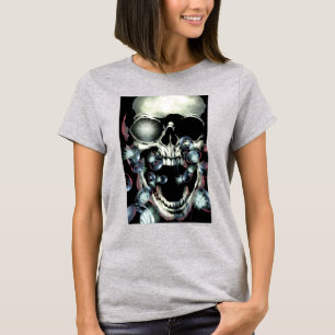 Schädel und Ringe - Farbe T-Shirt