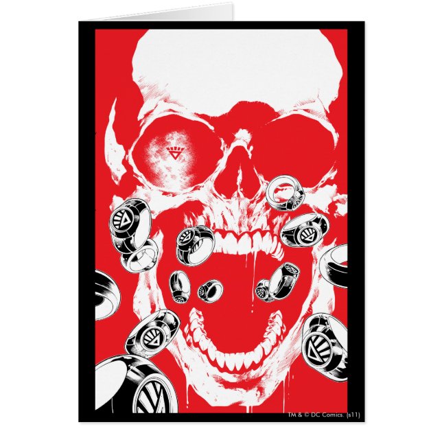 Schädel und Ringe - rot (Vorne)