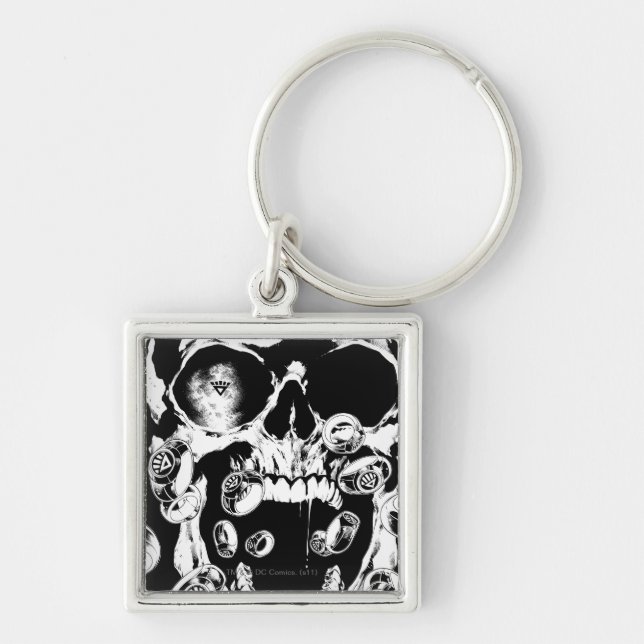 Schädel und Ringe Schlüsselanhänger (Vorne)