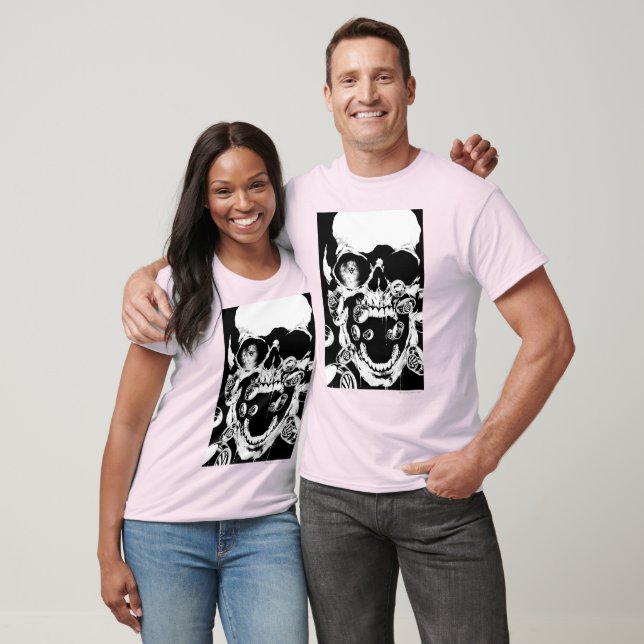 Schädel und Ringe T-Shirt (Unisex)