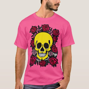 Schädel und Rose 5 T-Shirt