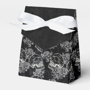 Schädel und Rose   Gothic Glam Funky Grunge Geschenkschachtel