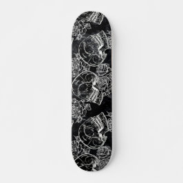 Schädel und Rose | Gothic Glam Funky Grunge Skateboard