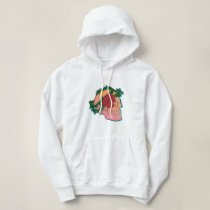 Schädel und Rose Hoodie