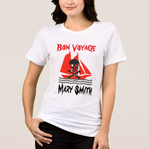 Schädel und Schiff Tri-Blend Shirt