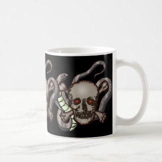 Schädel und Schlangen-Tasse Kaffeetasse