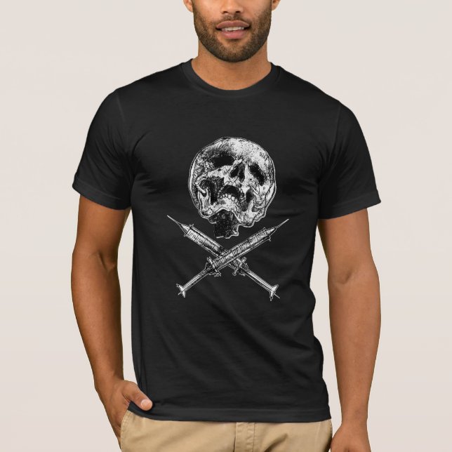 Schädel und Spritzen T-Shirt (Vorderseite)