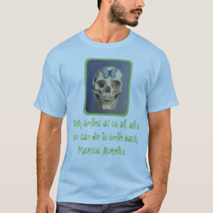 Schädel- und Stoiczitat-Shirt T-Shirt
