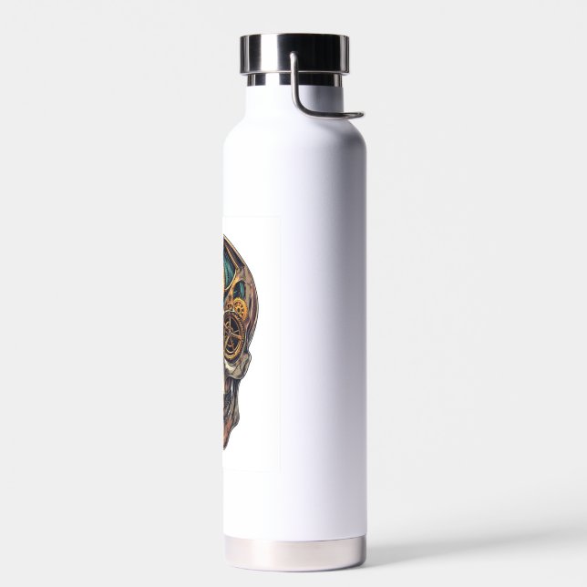Schädel- und Uhr-Zeitnehmer Trinkflasche (Links)