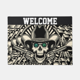 Schädel und Waffen Fußmatte