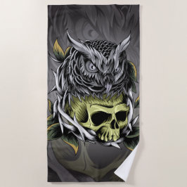 Schädel und Wale Strandtuch