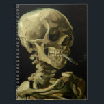 Schädel Van Gogh | mit brennender Zigarette | 1886 Notizblock<br><div class="desc">"Schädel eines Skeletts mit brennender Zigarette" wurde von Vincent van Gogh im Jahre 1886 abgeschlossen</div>