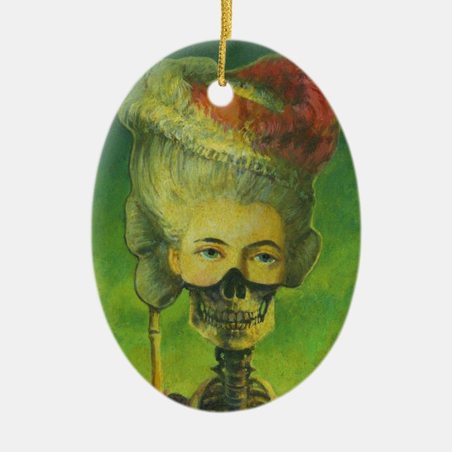 Schädel-Verzierung Keramikornament (Vorne)