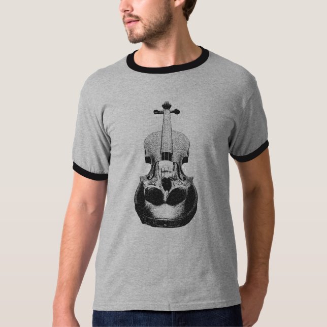 Schädel-Violine T-Shirt (Vorderseite)