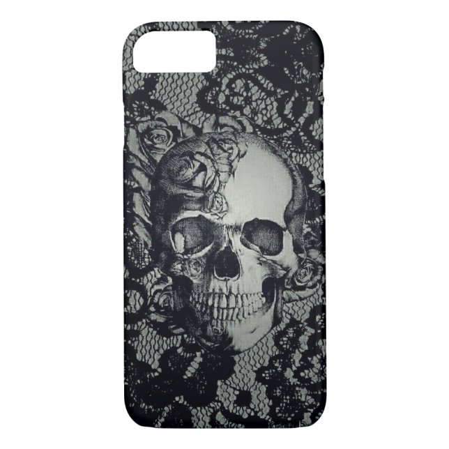 Schädel w/Lace iPhone 8/7, kaum dort Case-Mate iPhone Hülle (Rückseite)