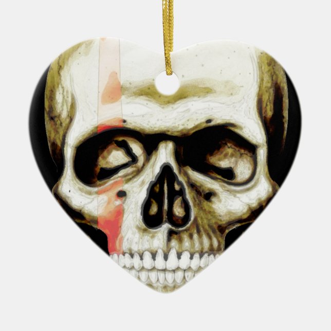 Schädel warpaint keramikornament (Vorne)
