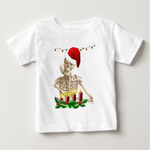 Schädel Weihnachten Baby T-shirt