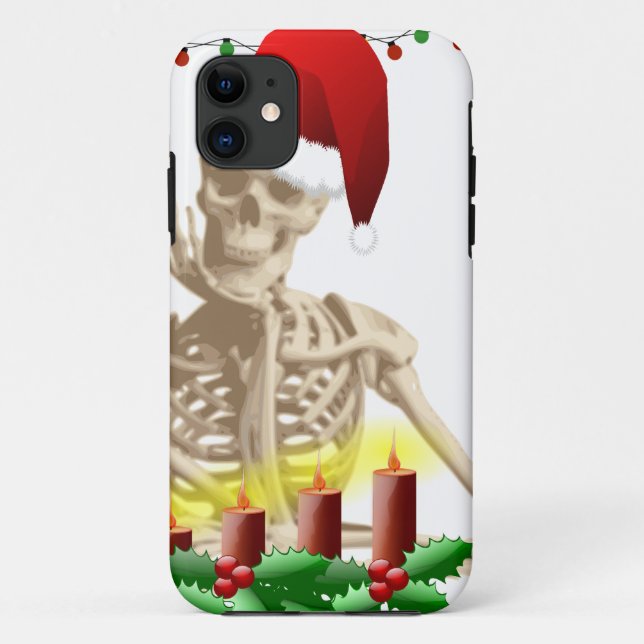 Schädel Weihnachten Case-Mate iPhone Hülle (Rückseite)