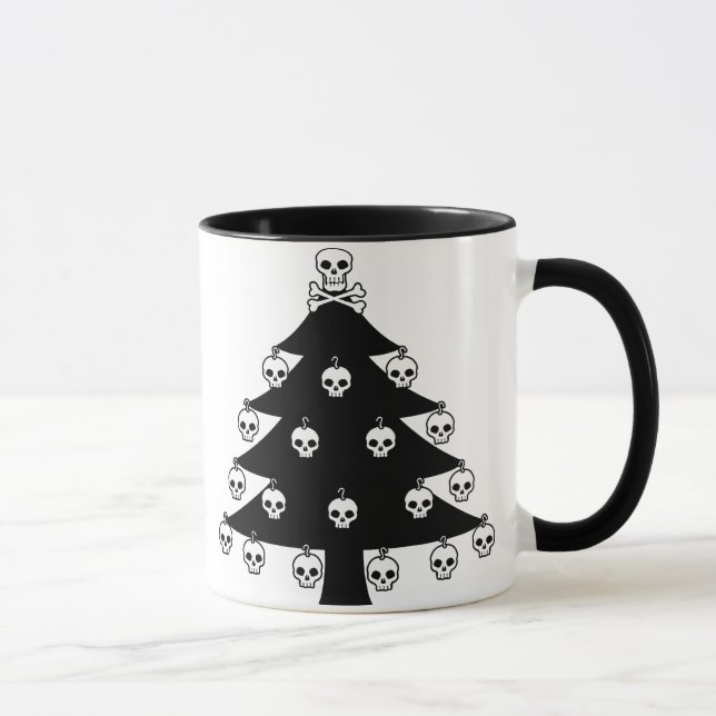 Schädel-Weihnachtsbaum Tasse (Rechts)
