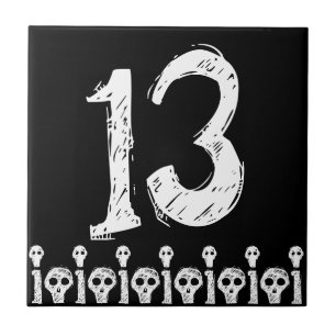 Schädel-Zahl-Fliese Fliese