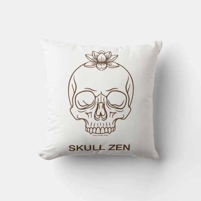 Schädel Zen Kissen (Vorderseite)