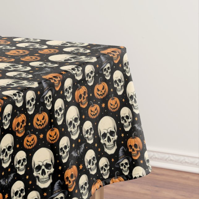Schädel zu Halloween Tischdecke (Beispiel)