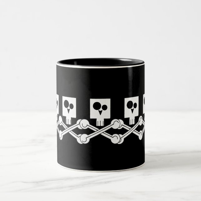 Schädel Zweifarbige Tasse (Mittel)