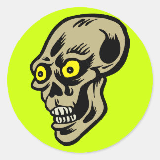Schädelaugen Runder Aufkleber