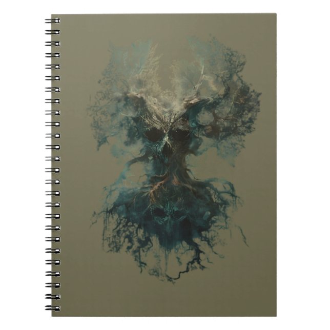 Schädelbaum Surreal Dunkle Natur Notizbuch Notizblock (Vorderseite)