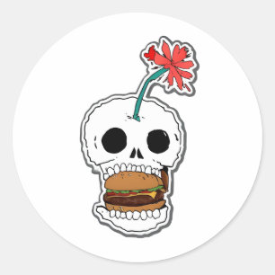 Schädelburger Runder Aufkleber