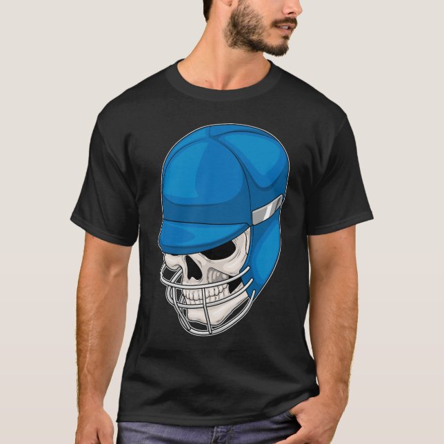 SchädelCricket Helm T-Shirt (Vorderseite)