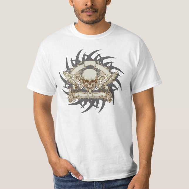Schädelentwurf 2 T-Shirt (Vorderseite)