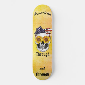 Schädelflagge Bow AMERICAN durch und durch Ombre Skateboard