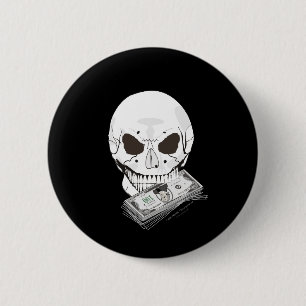Schädelflame Button