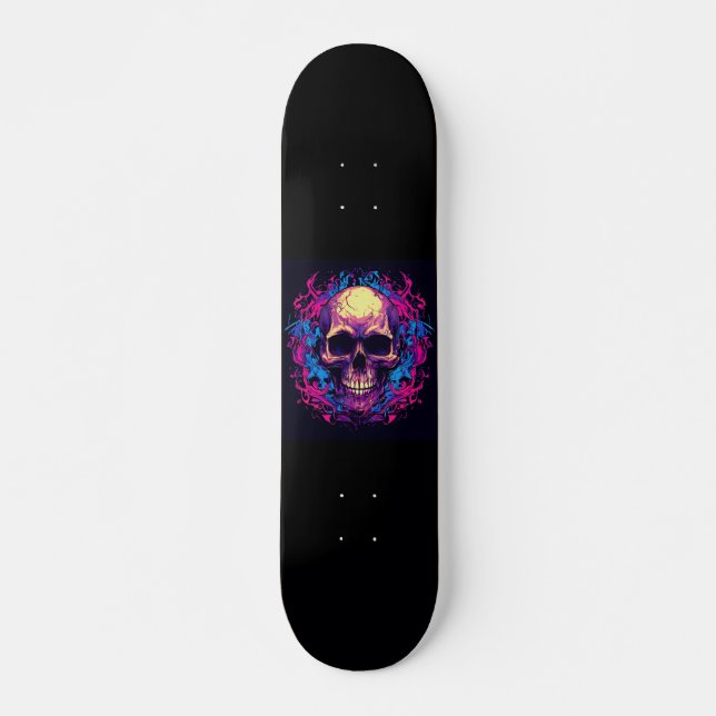 Schädelflame Skateboard (Vorne)