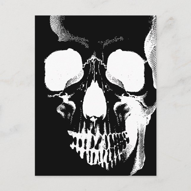 Schädelgesicht Postkarte (Vorderseite)