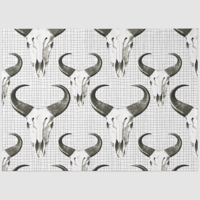 Schädelgewebe für Decoupage Seidenpapier (Vorderseite)