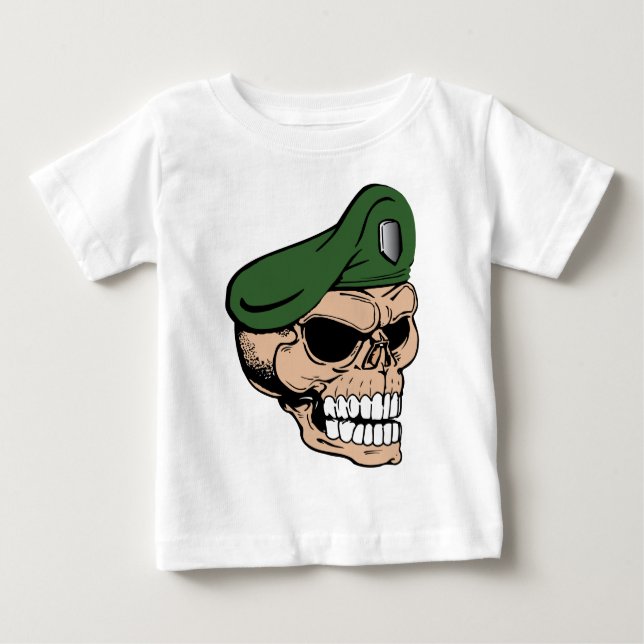 Schädelgrüner Berg Baby T-shirt (Vorderseite)